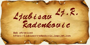 Ljubisav Radenković vizit kartica